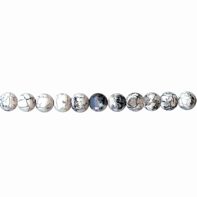 FIRE AGATE WHITE 08MM FACETED